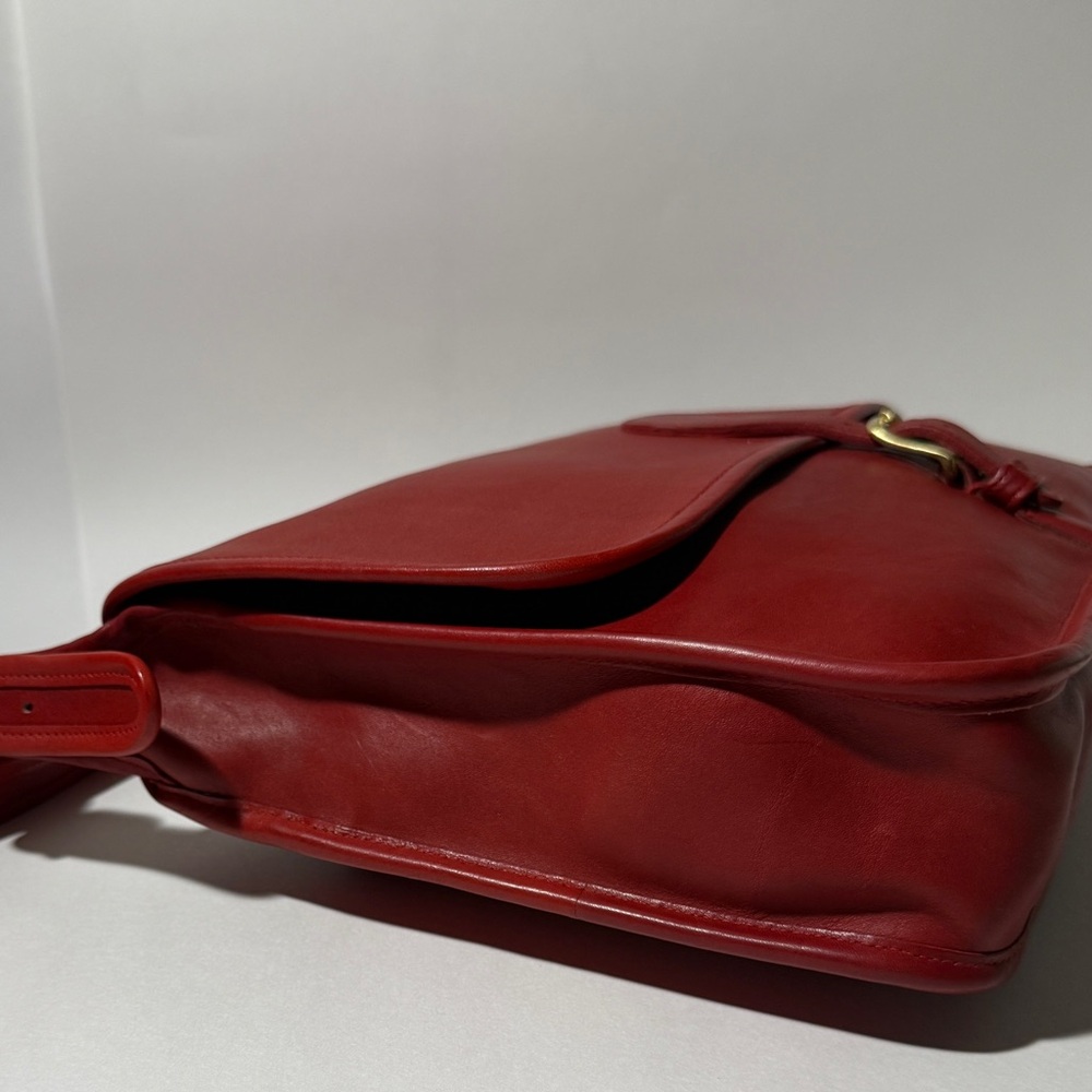 COACH Vintage Letter Brief from 1980s NYC Factory. Rich Red. Near Perfection. - Picture 6 of 16